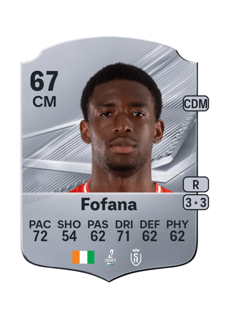 Carte de Yaya Fofana