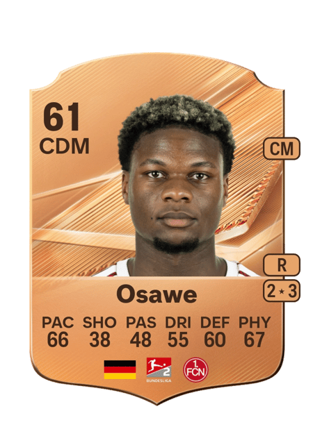 Carte de Winners Osawe