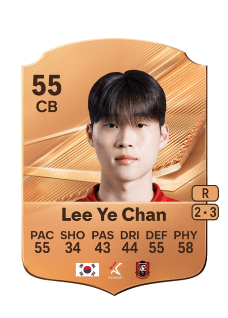 Carte de Lee Ye Chan