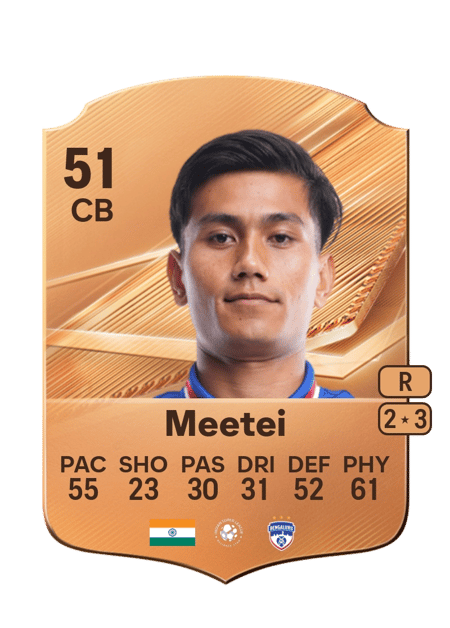 Carte de Ricky Meetei
