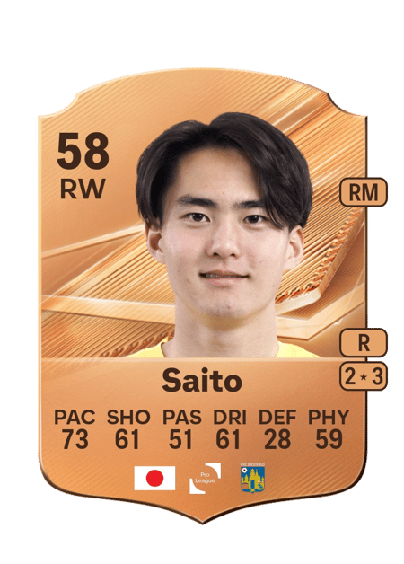 Carte de Shunsuke Saito