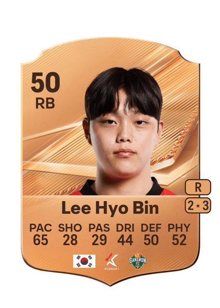Carte de Lee Hyo Bin