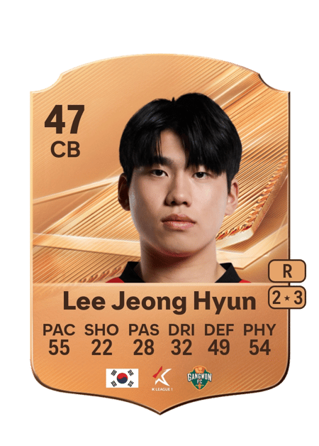 Carte de Lee Jeong Hyun