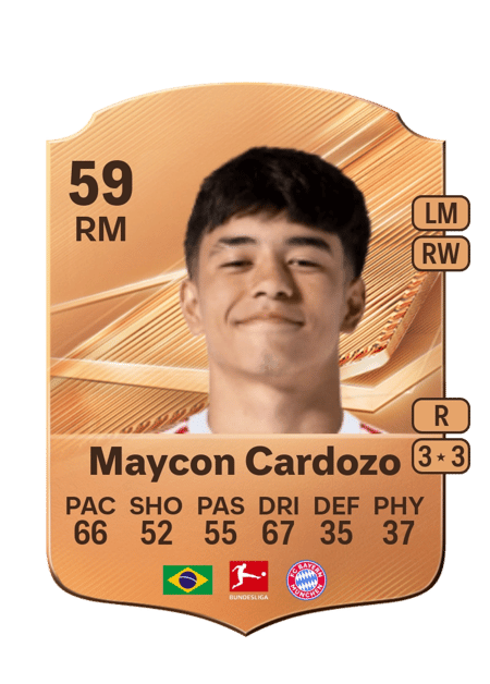 Carte de Maycon Cardozo