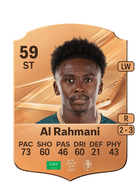 Carte de Saleh Al Rahmani